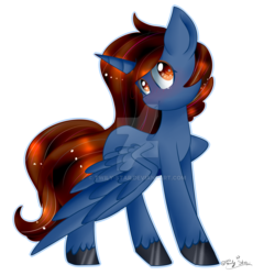 Size: 1024x1024 | Tagged: safe, artist:twily-star, oc, oc only, oc:headlong flight, pony, cute, gift art, rule 63, solo, watermark