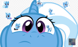 Size: 913x547 | Tagged: artist needed, safe, trixie, pony, unicorn, g4, angry, close-up, emotions, female, frown, looking at you, looking back, mare, multeity, open mouth, sad, scrunchy face, smiling, solo, trixie army, vector