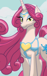 Size: 1200x1920 | Tagged: safe, artist:theroyalprincesses, idw, princess amore, pony, g4, female, looking at you, smiling, solo