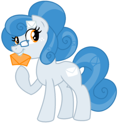 Size: 1122x1158 | Tagged: safe, artist:lannielona, derpibooru exclusive, oc, oc only, oc:messages, earth pony, pony, derpibooru, derpibooru ponified, freckles, glasses, hair accessory, looking back, meta, mouth hold, ms paint, ponified, raised hoof, simple background, smiling, solo, transparent background