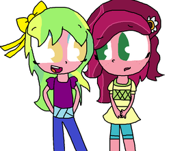 Size: 814x720 | Tagged: safe, artist:diamondblingbling, gloriosa daisy, lemon zest, equestria girls, g4, daisyzest, shipping