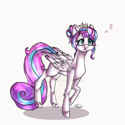 Size: 1024x1024 | Tagged: safe, artist:ravendere, princess flurry heart, pony, g4, female, older, solo, watermark