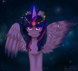 Size: 1000x909 | Tagged: safe, artist:alexisthecreep13, twilight sparkle, alicorn, pony, g4, crying, female, glowing horn, horn, solo, twilight sparkle (alicorn)