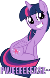 Size: 9079x13980 | Tagged: safe, artist:pink1ejack, edit, twilight sparkle, alicorn, pony, g4, absurd resolution, begging, cute, female, looking at you, meme, no in the comments, simple background, sitting, smiling, solo, transparent background, twiabetes, twilight sparkle (alicorn)