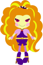 Size: 1024x1541 | Tagged: safe, artist:ra1nb0wk1tty, adagio dazzle, equestria girls, g4, adoragio, button eyes, cute, doll, evil smile, female, grin, lalaloopsy, simple background, smiling, solo, toy, transparent background