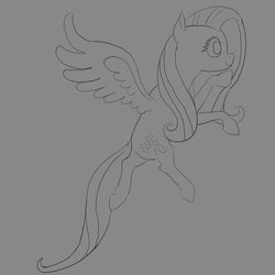 Size: 4096x4096 | Tagged: safe, artist:age3rcm, fluttershy, pony, g4, absurd resolution, female, flying, smiling, solo, spread wings