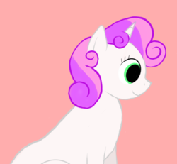 Size: 800x739 | Tagged: safe, artist:rottenbabe, derpibooru exclusive, sweetie belle, pony, unicorn, g4, bust, female, filly, mare, portrait, simple background, sitting, solo