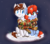 Size: 2598x2270 | Tagged: safe, artist:pucksterv, oc, oc only, oc:panic moon, oc:watcher, pony, unicorn, blushing, christmas, clothes, high res, scarf, shared clothing, shared scarf, snow, unshorn fetlocks