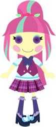 Size: 1024x2309 | Tagged: safe, artist:ra1nb0wk1tty, sour sweet, equestria girls, g4, my little pony equestria girls: friendship games, button eyes, crossover, cute, doll, female, lalaloopsy, simple background, solo, sourbetes, toy, transparent background