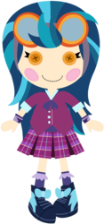 Size: 1024x2185 | Tagged: safe, artist:ra1nb0wk1tty, indigo zap, equestria girls, g4, my little pony equestria girls: friendship games, button eyes, crossover, cute, doll, female, lalaloopsy, simple background, solo, style emulation, toy, transparent background, zapabetes