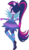 Size: 3702x6456 | Tagged: safe, artist:imperfectxiii, sci-twi, twilight sparkle, equestria girls, g4, my little pony equestria girls: legend of everfree, absurd resolution, back, boots, crystal guardian, crystal wings, female, floating, high heel boots, ponied up, ponytail, raised leg, rear view, simple background, solo, transparent background, vector, wings