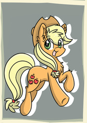 Size: 750x1064 | Tagged: safe, artist:meowmavi, applejack, earth pony, pony, g4, ear fluff, female, solo