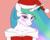 Size: 1500x1200 | Tagged: safe, artist:deathalchemist94, princess celestia, anthro, g4, blushing, clothes, costume, female, hat, holly, holly mistaken for mistletoe, looking at you, santa costume, santa hat, simple background, smiling, solo