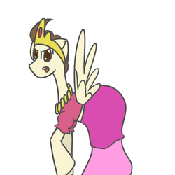 Size: 500x500 | Tagged: safe, artist:tastypony, pound cake, pony, g4, clothes, crossdressing, cute, older, princess, princess outfit, solo