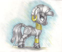 Size: 2444x2050 | Tagged: safe, artist:gaelledragons, zecora, pony, zebra, g4, cute, female, high res, solo, traditional art