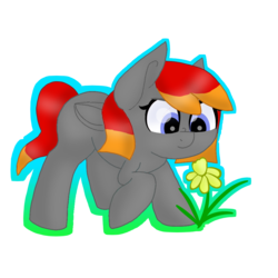 Size: 1000x1000 | Tagged: safe, artist:vanilla-calligraphy, oc, oc only, oc:arian blaze, pegasus, pony, daffodil, flower, simple background, solo, spring, transparent background