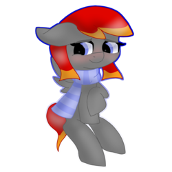 Size: 1000x1000 | Tagged: safe, artist:vanilla-calligraphy, oc, oc only, oc:arian blaze, pegasus, pony, clothes, scarf, simple background, solo, transparent background, winter, winter outfit