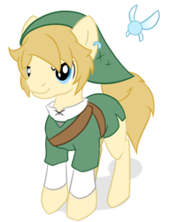 Size: 2071x2689 | Tagged: safe, artist:sawkssombercircus, pony, clothes, high res, link, ponified, simple background, solo, the legend of zelda, white background