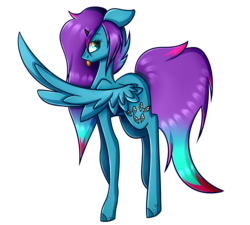 Size: 1600x1440 | Tagged: safe, artist:despotshy, oc, oc only, oc:despy, oc:sunshy, pegasus, pony, female, fusion, mare, simple background, solo, tongue out, transparent background