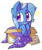 Size: 1065x1265 | Tagged: safe, artist:cloureed, trixie, pony, unicorn, g4, adorable face, box, cape, cardboard box, chest fluff, chibi, clothes, cute, cutie mark, diatrixes, ear fluff, female, fluffy, grin, hat, heart, homeless, pony in a box, sign, simple background, smiling, solo, sparkles, starry eyes, transparent background, trixie's cape, trixie's hat, wingding eyes