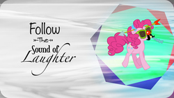 Size: 1920x1080 | Tagged: safe, artist:remixpon-3, pinkie pie, earth pony, pony, g4, element of laughter, female, glasses, mare, solo, vector, wallpaper