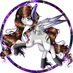 Size: 800x800 | Tagged: safe, artist:coloraartz, oc, oc only, pegasus, pony, long mane, smiling, solo, unshorn fetlocks