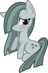 Size: 3985x6000 | Tagged: safe, artist:slb94, marble pie, earth pony, pony, g4, absurd resolution, blushing, cute, female, marblebetes, raised hoof, simple background, sitting, smiling, solo, transparent background, vector