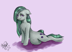 Size: 2400x1750 | Tagged: safe, artist:mannybcadavera, marble pie, earth pony, pony, g4, cute, female, looking at you, signature, smiling, solo