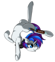 Size: 1150x1314 | Tagged: safe, artist:beardie, oc, oc only, oc:beardie, pony, unicorn, action pose, backbend, backflip, flexible, simple background, solo, stick m' leggy out rly far, transparent background, weapon