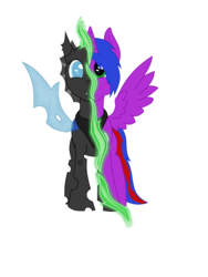 Size: 2448x3264 | Tagged: safe, artist:officiallunardj, oc, oc only, oc:lexi, alicorn, changeling, pony, high res, solo