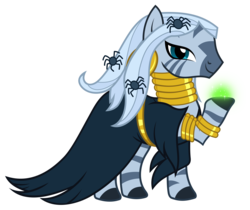 Size: 5562x4683 | Tagged: safe, artist:3luk, zecora, pony, zebra, g4, .svg available, absurd resolution, cape, clothes, female, glowing hooves, looking at you, nightmare night, raised hoof, simple background, solo, transparent background, vector