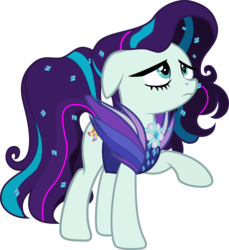 Size: 5745x6284 | Tagged: safe, artist:weekendroses, coloratura, earth pony, pony, g4, the mane attraction, absurd resolution, clothes, female, floppy ears, raised hoof, rara, sad, simple background, solo, transparent background, vector