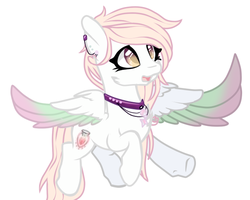 Size: 633x507 | Tagged: safe, artist:symphstudio, oc, oc only, oc:wax heart, pegasus, pony, colored wings, female, mare, multicolored wings, simple background, solo, white background
