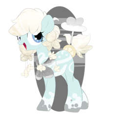 Size: 2000x2000 | Tagged: safe, artist:xsidera, oc, oc only, oc:snow balls, food pony, original species, cocktail, food, high res, male, solo, stallion