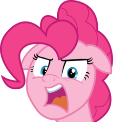 Size: 3846x4170 | Tagged: safe, artist:tomfraggle, pinkie pie, pony, g4, the saddle row review, absurd resolution, female, floppy ears, no spoilers, simple background, solo, transparent background, vector