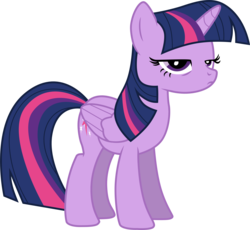 Size: 3712x3420 | Tagged: safe, artist:tomfraggle, twilight sparkle, alicorn, pony, g4, female, folded wings, high res, mare, simple background, solo, transparent background, twilight sparkle (alicorn), unamused, vector