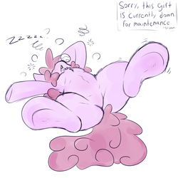 Size: 1050x1050 | Tagged: safe, artist:skoon, berry punch, berryshine, earth pony, pony, g4, armpits, chest fluff, drunk, drunk bubbles, featureless crotch, female, on back, sketch, sleeping, snot, snot bubble, solo, zzz