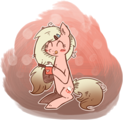 Size: 968x949 | Tagged: safe, artist:kyaokay, oc, oc only, oc:cocoa bubble, pony, chocolate, drinking, food, happy, hoof hold, hot chocolate, licking, licking lips, simple background, solo, tongue out, transparent background