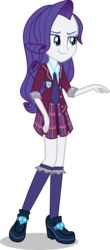 Size: 3311x7500 | Tagged: safe, artist:limedazzle, rarity, equestria girls, g4, my little pony equestria girls: friendship games, absurd resolution, alternate hairstyle, alternate universe, clothes, crystal prep academy uniform, eyeshadow, female, lidded eyes, makeup, school uniform, show accurate, simple background, smiling, solo, transparent background, vector