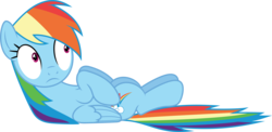 Size: 6001x2919 | Tagged: safe, artist:deratrox, rainbow dash, pony, 28 pranks later, g4, .svg available, absurd resolution, female, scared, simple background, solo, transparent background, vector