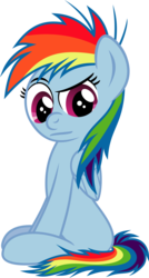 Size: 4781x8915 | Tagged: safe, artist:steam-loco, rainbow dash, pony, g4, absurd resolution, female, filly, filly rainbow dash, simple background, sitting, solo, transparent background