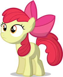 Size: 4112x5000 | Tagged: safe, artist:cantercoltz, apple bloom, earth pony, pony, bloom & gloom, g4, absurd resolution, female, filly, ribbon, simple background, solo, transparent background, vector
