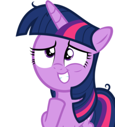 Size: 4532x5000 | Tagged: safe, artist:cantercoltz, twilight sparkle, pony, g4, absurd resolution, awkward, bust, female, messy mane, raised hoof, simple background, smiling, solo, transparent background