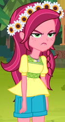 Size: 513x956 | Tagged: safe, screencap, gloriosa daisy, equestria girls, g4, my little pony equestria girls: legend of everfree, cropped, female, magical geodes, solo, unamused