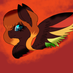 Size: 2000x2000 | Tagged: safe, artist:brokensilence, oc, oc only, pegasus, pony, bust, high res, ponysona, present, solo