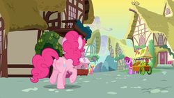 Size: 1920x1080 | Tagged: safe, edit, edited screencap, editor:joshua, screencap, pinkie pie, a friend in deed, g4, balloonbutt, bottom, butt, butt blush, plot