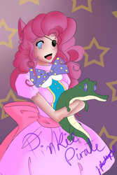 Size: 900x1350 | Tagged: safe, artist:mangacrazy101, gummy, pinkie pie, human, g4, eyepatch, humanized, light skin, pirate