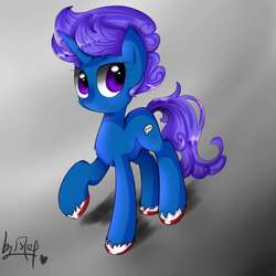 Size: 800x800 | Tagged: safe, oc, oc only, gradient background, raised hoof, solo