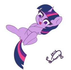 Size: 943x920 | Tagged: safe, artist:limedreaming, twilight sparkle, g4, female, on back, simple background, solo, transparent background