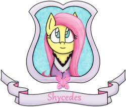 Size: 615x521 | Tagged: safe, artist:stuflox, fluttershy, the count of monte rainbow, g4, bust, clothes, crossover, dress, female, looking at you, mercedes, old banner, portrait, shycedes, simple background, solo, the count of monte cristo, transparent background